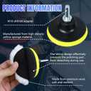 Hovom 7PCS 6 Inch Sponge Wool Polishing Buffing Pad, Wool & Foam Car Buffing Pad Kit with Hook and Loop Back & M14 Drill Adapter, Car Polishing Wheel Pads, Polisher Buffer Drill Attachment (6 Inch)