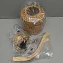 Frideko Rattan Wall Lamp with Plug in Cord Hand Woven Plug in Wall Sconces Paper Rope Wall Light Farmhouse Wall Sconce Wall Mounted Light Boho Wall Sconces Wall Lighting for Bedroom Living Room