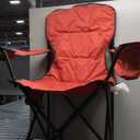 Outdoor Camping with armrests, Folding Chairs, Explorers, Portable Fishing stools, backrests, recliners, Picnic Chairs, Red
