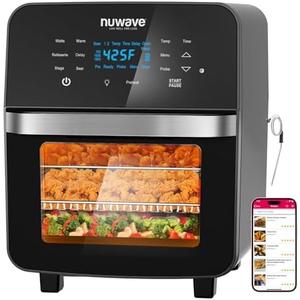 Nuwave Brio 15.5Qt 10-IN-1 Air Fryer Rotisserie Oven, XL Family Size, Even & Crisp AirFry, Reheat, Roast, Dehydrate for Quick Meals, 50°-425°F Control, 100 Presets & 50 Memory, Dishwasher-Safe, 1800W Nuwave Brio 15.5Qt 10-IN-1 Air Fryer Rotisserie Oven, XL Family Size, Even & Crisp AirFry, Reheat, Roast, Dehydrate for Quick Meals, 50°-425°F Control, 100 Presets & 50 Memory, Dishwasher-Safe, 1800W