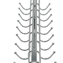 whitmor 20 Hook Chrome Closet Hangers for Belts, Ties, Bras, Scarves