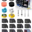 435 PCS 2 Inch Wet Dry Sanding Discs, Drill Polishing Kit with 60 to 5000 Grit Hook and Loop Sandpaper Assortment for Dremel Drill, Headlight Restoration Kit with Buffing Pad for Auto Wood Metal Resin