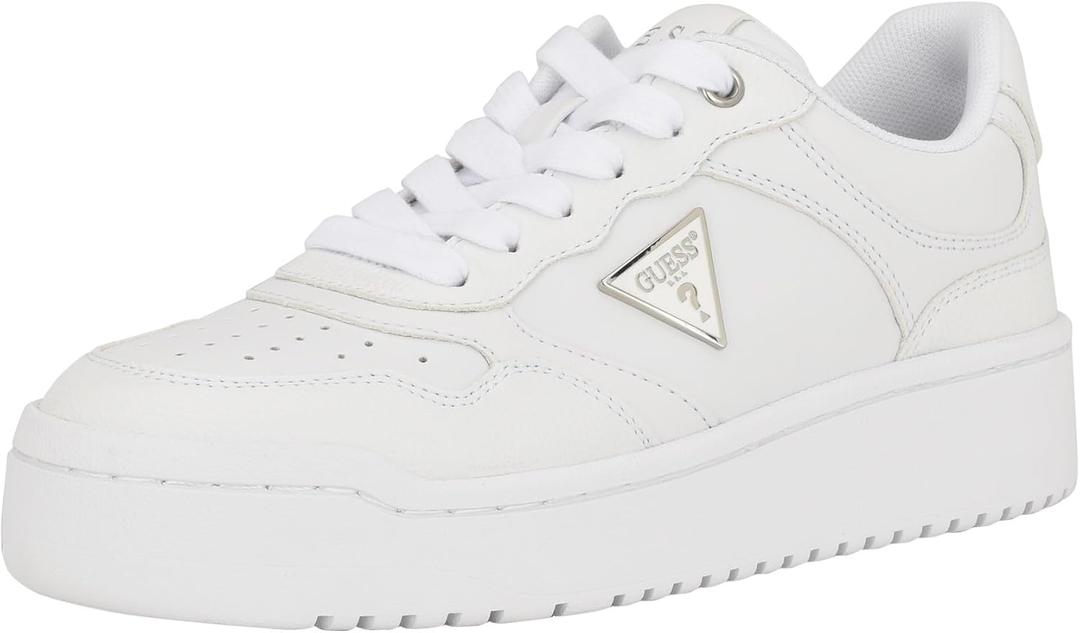 Guess Women's Miram Sneaker, White 140, 8.5