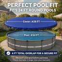 Pool Cover for 24FT Above Ground Pools,Reinforced 3-Layer Pool Winter Cover