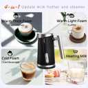 Huogary Milk Frother, 4 in 1 Electric Milk Steamer, Automatic Hot & Cold Foam Maker, Milk Warmer for Coffee, Latte, Cappuccino, Macchiato, 120V
