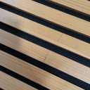 Art3d 2 Wood Slat Acoustic Panels for Wall and Ceiling - 3D Fluted Sound Absorbing Panel with Wood Finish - Walnut