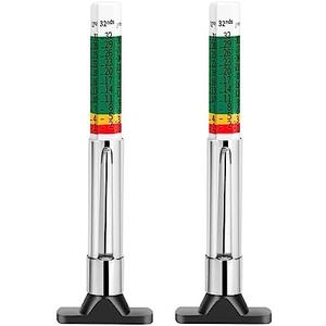 Tire Tread Depth Gauge,Tire Tread Gauge Color Coded,Tread Depth Gauge in 1/32 inch(Pack of 2)