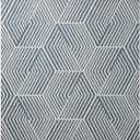 Nicole Miller New York Patio Country Ombre Geo Indoor Outdoor Area Rug, UV Fade Resistant, Low Pile, Navy Blue/Cream, 7'9"x10'2"