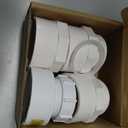 4Pcs 1 1/2"White 2-Way PVC Pipe Coupling Adapter Hex Nipple NPT Male Thread Coupling Adapter Connectors for 1 1/2 Inch PVC Pipe Socket x NPT Male