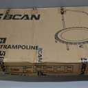 BCAN BT2 450/550LBS Mini Rebounder Trampoline for Adults with Bar, Fitness Trampoline with Bungees, Adjustable Handle, Stable & Quiet, Indoor Outdoor, Whole-Body Workout & Relaxation at Home-40IN, Green