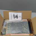 Orion Motor Tech Motorcycle Lift, 1100lb Scissor Lift Jack with Wide Deck T Handle 3/8" Socket, Motorcycle Center Stand with Chain Brush, Crank Hoist Stand for ATV Dirt Bike Cruiser, Orange