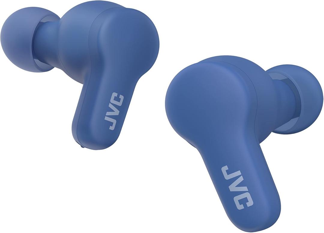 JVC HA-Z77T-A Gumy True Wireless Headphones with Soft Elastomer Earplugs, 3 Sound Modes, Bluetooth 5.3, 24 Hours Battery Life, iPX4 Splash Protection, (Blueberry Blue) JVC HA-Z77T-A Gumy True Wireless Headphones with Soft Elastomer Earplugs, 3 Sound Modes, Bluetooth 5.3, 24 Hours Battery Life, iPX4 Splash Protection, (Blueberry Blue)
