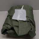 MIULEE 100% Blackout Curtains 90 Inch Long 2 Panels Set for Bedroom, Thick Faux Linen Black Out Curtain Room Darkening Back Tab Pleat Window Textured Drapes with Hooks for Living Room, Olive Green