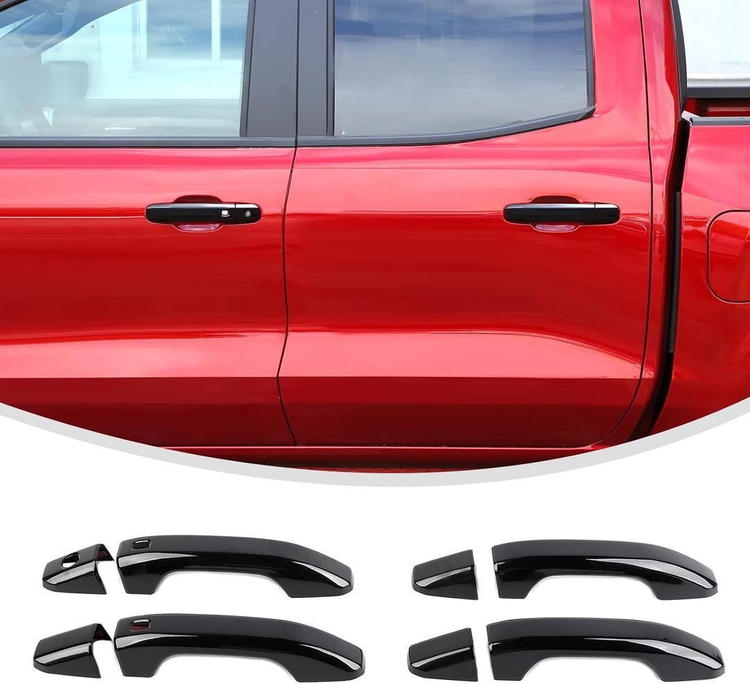 Linskip Exterior Door Handle Covers Compatible with 2023 2024 2025 2026 Chevy Colorado & GMC Canyon, Door Handle Protector for Chevrolet Colorado Exterior Accessories Black