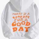 COZYEASE Girls' Letter Graphic Print Cute Hoodies Long Sleeve Pullover Hoodie Sweatshirt
 Size 9Y