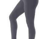 Bluemaple High Waisted Leggings for Women - Tummy Control Pants Non See Through Workout Soft Yoga Pants for Running Plus Size (Gray)