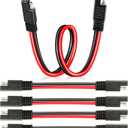 SAE to SAE Extension Cable 1FT, 14AWG Heavy Duty Pure Copper SAE Connector Quick Connect and Disconnect Wire Harness for Solar Panel, Motorcycles, Car, Truck, RVs, Tractors, ATV, Boat, Trolling Motor