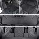 Floor Mats Set for 2024 2025 2026 Chevy Traverse & 2025 2026 Buick Enclave 7 Seats Captain Chairs, TPE All Weather Cargo Liner Trunk Mat Door Sill Guards Car Accessories