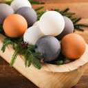 Poen 12 Pack Textured Ball Ornaments - Christmas Neutral Matte Christmas Tree Ball Decorations Bulk for Winter Holiday Xmas Party Hanging Decor(Classic Style,2.4")