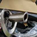 Brushed Nickel Bathroom Faucet, Waterfall Single Handle Bathroom Faucets, Unique Single Hole Faucet with Deck Plate for 3 Hole Bathroom Sink