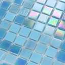 11.5sqft Iridescent Mosaic Tile for Bathroom Wall, Floor and Backsplash, Swimming Pool, Shower, Accent, Fireplace, Indoors, Restaurants, Hotels, Laundry, Kitchen (10pcs, Light Blue)