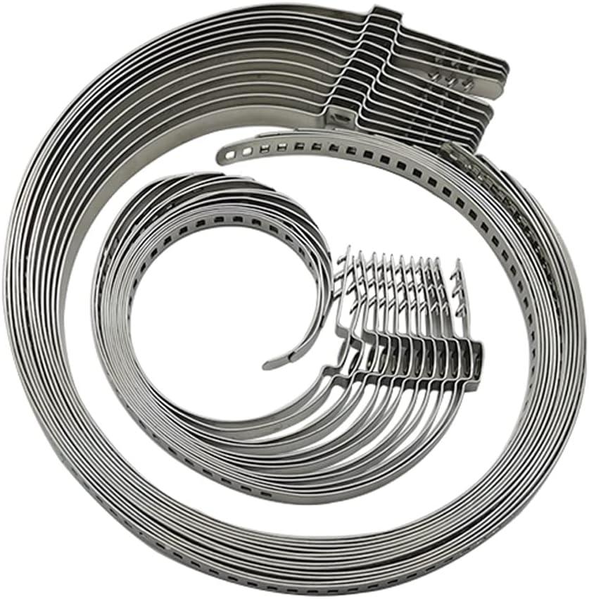 CV Boot Clamp Kit - Stainless Steel Universal Adjustable Axle Boot CV Joint Bands Drive Axle Shaft Joint Crimp Clamps 24Pcs(12pcs Large+ 12pcs Small)