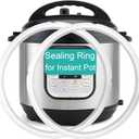 2-Pack Sealing Ring 8 Qt for Instant Pot Sealing Ring for 8 Quart Instapot, Food-grade Silicone sealing rings Replacement Seal for Instant Pot 8 Quart, Gasket 8 Qt for Instantpot Sealing Ring, Clear