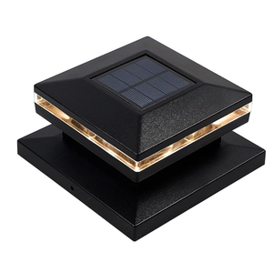 MAGGIFT 15 Lumen Outdoor Cap Light for Fence Deck or Patio, Solar Powered, Warm White High Brightness SMD LED Lighting, Lamp Fits, Wooden Posts,