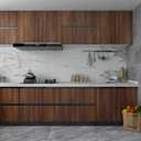 48x354 inch Large Walnut Wood Contact Paper Peel and Stick Wood Wallpaper Removable Self-Adhesive Wooden Look Vinyl Decorative Roll Thick Bubble-Free Design for Kitchen Cabinet Wall Covering