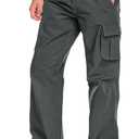 CQR Kids Boys Hiking Cargo Pants, Water Resistant UPF 50+ Quick Dry Youth Casual Outdoor Climbing Camping Trousers, Grey, Medium