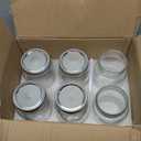 [6 Pack] 16 oz. Regular-Mouth Glass Mason Jars with Metal Airtight Lids and Bands for 1 Pint Canning, Preserving, & Meal Prep