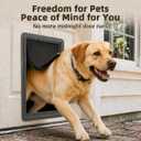 URSPET XL Dog Door for Door, 2-Flap Insulated, Steel Frame, Black, X-Large