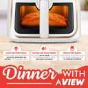 Gourmia 8 Qt Air Fryer, 8 Presets with Digital Display, FryForce 360° Technology, Easy View Window & Interior Light, Dishwasher Safe Basket, White