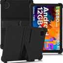 ATOOZ for DOOGEE Tab A9 Case 10.1 Inch 2025,Soft Silicone Kids Case for DOOGEE Tab A9 Pro 10.1 Tablet with PC Stand (Black)