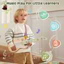 FReniland Electric Guitar Toy for Kids Rock Style Musical Guitar with Real Strings, Pressable Buttons & Sound Effects, Musical Instrument for Toddlers Boys Girls Ages 36
