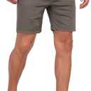 WAYRUNZ Chino Shorts Mens Shorts with Elastic Waistband