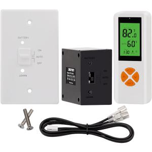 DIGITEN Gas Fireplace Remote Control Kit, Thermostat with Timer Kit for Millivolt Valve Gas Fireplaces, Large LCD Display, Wireless Thermostat Switch System On/Off/AUTO Control with Safety Lock