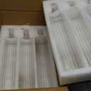 NUPTIO Taper Candle Holders for Centerpiece: Ribbed Hurricane Glass Candlestick Holder - Set of 6 Windproof Fluted Candle Stick Stand for Fall Thanksgiving Christmas Decor