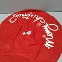 30 Inch Christmas Tree Skirt Large Plush Xmas Red Tree Mat with Merry Christmas Patterns Holiday Decor Fur Ornament for Home Party Indoor