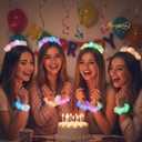 10Pcs Light Up Scrunchies Party Favor, Gifts for Mother Girls, LED Scrunchy Hair Ties for Women Hair 80s, Glow in the Dark Party Supplies Festival Rave Accessories for Neon Glow Party