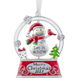 Laraine Christmas Tree Ornaments  2025 Decorative Rotation Hanging Pendant of Car Charm Holiday Keepsake Gift Home Decor (Snowman (2025))
