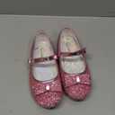 Toddler Girls Dress Shoes - Black Floral Mary Jane Flats for Girls - Water Resistant - All Seasons - Casual - Wedding, Dance, Daily Wear Size 12