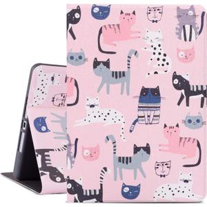 iPad 9th Generation Case, iPad 8th Gen Case, iPad 7th Gen Case, iPad 10.2 Case Kids Boys Girls Multi-Angle Adjustable Stand Auto Wake/Sleep, Cats