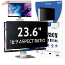 23.6 inch Computer Privacy Screen (16:9) - Black Security Shield - Desktop Monitor Protector - UV & Blue Light Filter by Akamai (23.6 inch Diagonally Measured, Black)