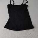 Pact Women's Cotton Camisole Tank Top with Built-in Shelf Bra (Medium, Black)