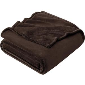 Hansleep Fleece Brown Twin Blanket, Super Soft Flannel Fuzzy Plush Cozy Blanket for All Seasons, Brown, Twin 60x80 Inches