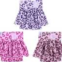 CuteBone Female Dog Diapers with Skirts 3 Pack Reusable Puppy Dresses Pants for Heat Cycle Period QBD07S