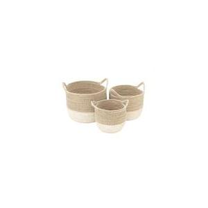 Baskets, Set of 3 for Home, Office, Dorm Room, Living Room, Bedroom, Bathroom, Nursery Storage and Organization (GRAY)11x9/13x10/14x12 inch