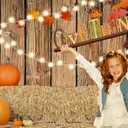YYNXSY Fall Thanksgiving Photo Backdrop Autumn Retro Board Backdrops Wooden Fence Haystack Pumpkin Photo Background Thanksgiving Party Decorations Studio Photography Props 8X6FT YY-2516