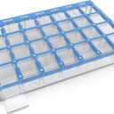 EZY DOSE Weekly (7-Day) Pill Organizer, Vitamin and Medicine Box, Medium Compartments with Easy Fill Tray, 4 Times a Day, Clear Lids, BPA Free